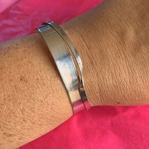 Modernist J Gray Sterling Silver Cuff